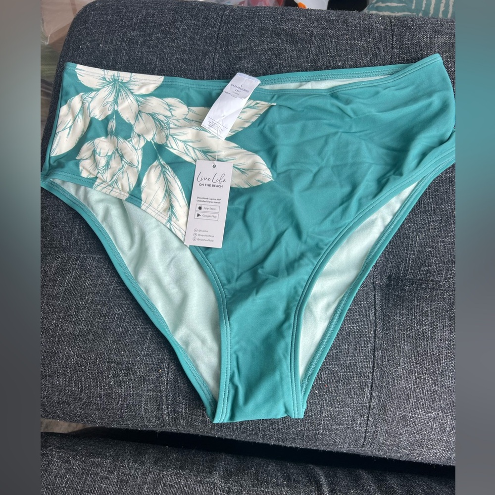 ‼️🚨💝3 for $25 💝🚨‼️ New 🆕 Teal Floral bikini bottom